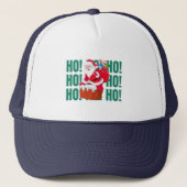 31.Ho Ho Santa claus wil vrolijk kerstfeest Trucker Pet (Voorkant)