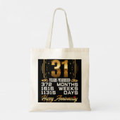 31 jaar gehuwd - Funny 31st Wedding Jubileum Tote Bag (Achterkant)