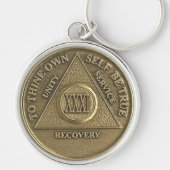 31 Jaar Hersteld Medaille van Nuchterheid Mijlpaal Sleutelhanger (Voorkant)