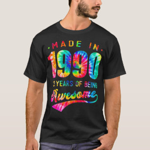 31 Jaar Oud 31e Verjaardag 1990 Tie Dye Geweldig T-shirt