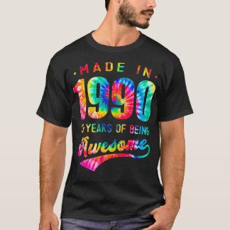 31 Jaar Oud 31e Verjaardag 1990 Tie Dye Geweldig T-shirt