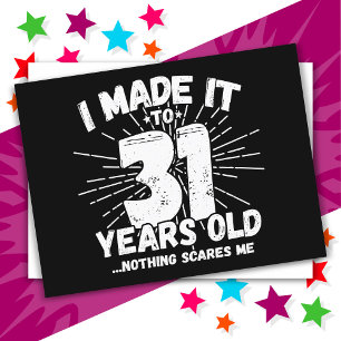 31 Jaar Oud Sarcasme Mop Grappige 31e Verjaardag Briefkaart