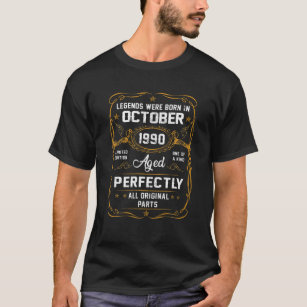 31 jaar Oude Gifts Legend Oktober 1990 31St Birthd T-shirt