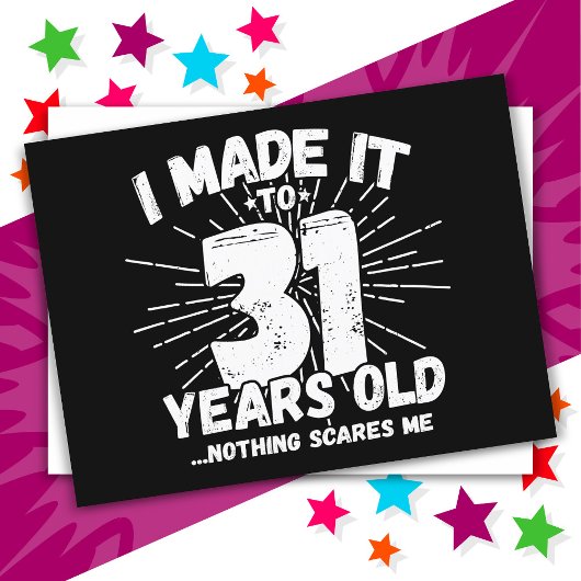 31 Jaar Oude Sarcastische Meme Leuk 31e Verjaardag Briefkaart