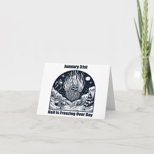 31 januari - De hel bevriest overdag Kaart (Voorkant)