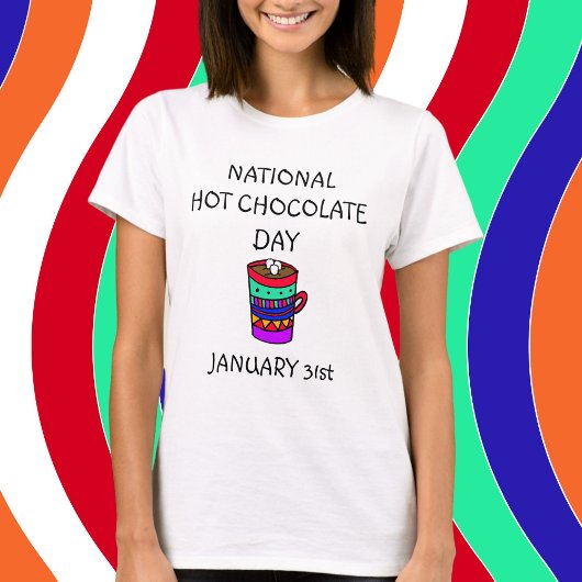 31 januari is de Nationale Dag van het Hete Chocol T-shirt
