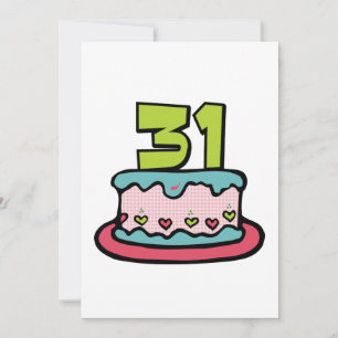 31-jarige verjaardagskaart kaart
