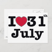 31 juli mijn verjaardag briefkaart (Voorkant / Achterkant)