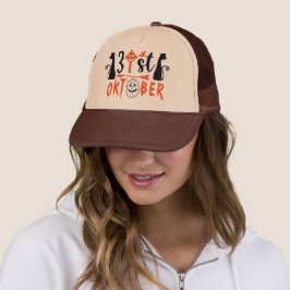 31 oktober Black Cats Halloween Trucker Pet