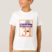 31 oktober gepersonaliseerd op Halloween T-shirt (Voorkant)