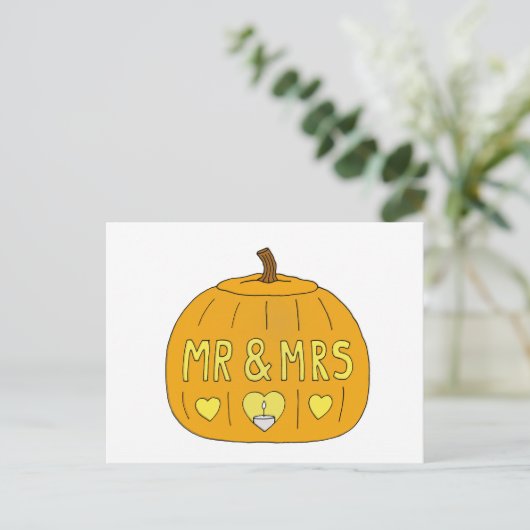 31 oktober Halloween bruiloft Jubileum Briefkaart (Staand voorkant)