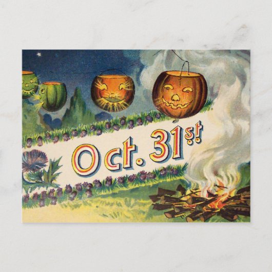 31 oktober ( Halloween Kaart) Briefkaart (Voorkant)
