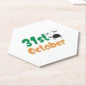 31 oktober - Halloween Kartonnen Onderzetters (Schuin)