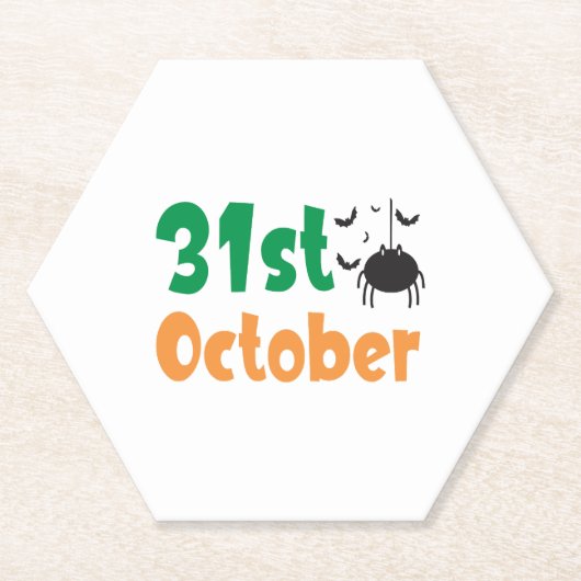 31 oktober - Halloween Kartonnen Onderzetters (Voorkant)