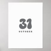 31 oktober Halloween Poster (Voorkant)