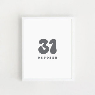 31 oktober Halloween Poster