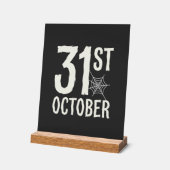 31 oktober Halloween Spinnenweb Design Acryl Bord (Hoek)