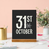 31 oktober Halloween Spinnenweb Design Acryl Bord (Huwelijk)
