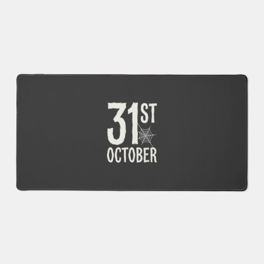 31 oktober Halloween Spinnenweb Design Bureaumat (Voorkant)