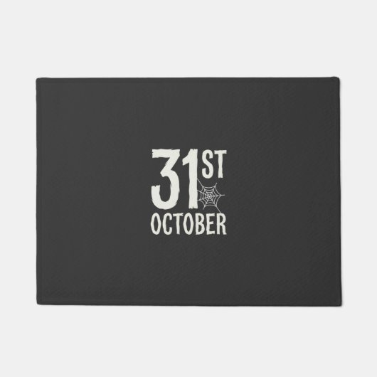 31 oktober Halloween Spinnenweb Design Deurmat (Voorkant)