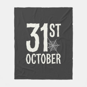 31 oktober Halloween Spinnenweb Design Fleece Deken