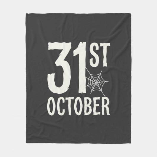 31 oktober Halloween Spinnenweb Design Fleece Deken (Voorkant)