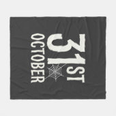 31 oktober Halloween Spinnenweb Design Fleece Deken (Voorkant (Horizontaal))