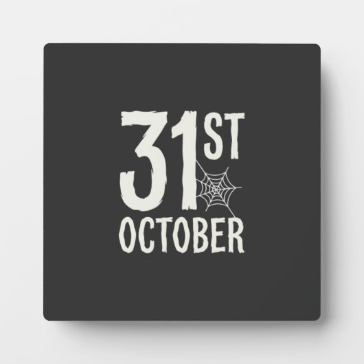 31 oktober Halloween Spinnenweb Design Fotoplaat (Voorkant)