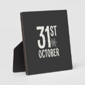 31 oktober Halloween Spinnenweb Design Fotoplaat (Voorkant)