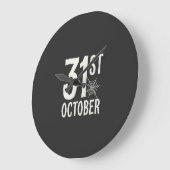 31 oktober Halloween Spinnenweb Design Grote Klok (Hoek)