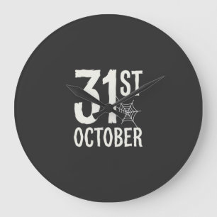 31 oktober Halloween Spinnenweb Design Grote Klok