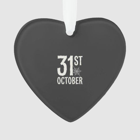 31 oktober Halloween Spinnenweb Design Ornament (voorkant)