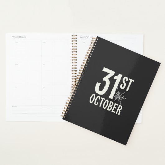 31 oktober Halloween Spinnenweb Design Planner (Display)