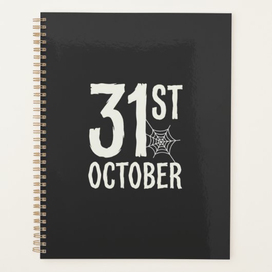 31 oktober Halloween Spinnenweb Design Planner (Voorkant)