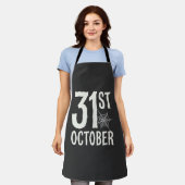 31 oktober Halloween Spinnenweb Design Schort (Gedragen)