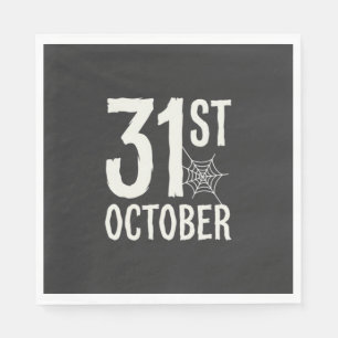 31 oktober Halloween Spinnenweb Design Servet
