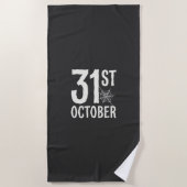 31 oktober Halloween Spinnenweb Design Strandlaken (Voorkant)