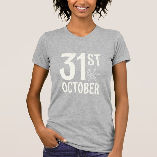 31 oktober Halloween Spinnenweb Design T-shirt (Voorkant)