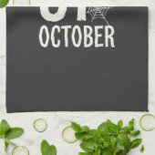 31 oktober Halloween Spinnenweb Design Theedoek (Gevouwen)