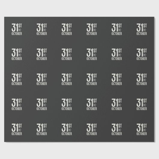 31 oktober Halloween Spinnenweb Ontwerp Cadeaupapier (Vlak)