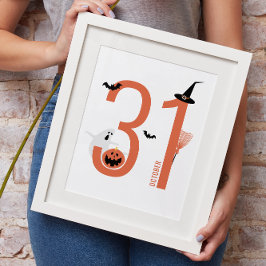 31 oktober Halloween | Spooky Witch Pet, Ghost Poster