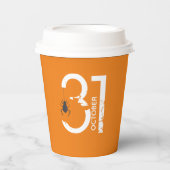 31 oktober Zwarte Spider Halloween Papieren Bekers (Voorkant)