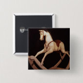 31:Raketpaard, Engels, 1840 Vierkante Button 5,1 Cm (Voorkant /achterkant)