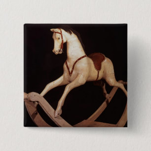 31:Raketpaard, Engels, 1840 Vierkante Button 5,1 Cm