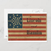 31 Star 1860 Lincoln en Hamlin American Flag Briefkaart (Voorkant / Achterkant)