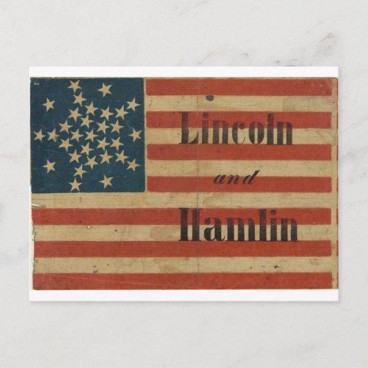 31 Star 1860 Lincoln en Hamlin American Flag Briefkaart (Voorkant)