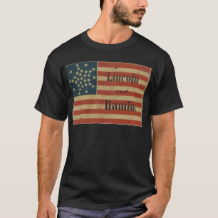 31 Star 1860 Lincoln en Hamlin American Flag T-shirt