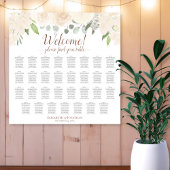 31 Table Pale Peach Roses Wedding Seating Chart Poster