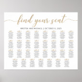 31 Tafels Vind uw zitplaatskaart plan Poster (Voorkant)