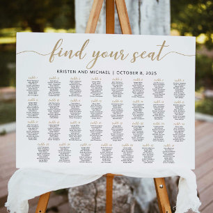 31 Tafels Vind uw zitplaatskaart plan Poster